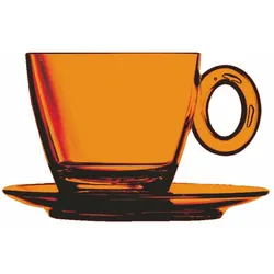 Mepra POLY KAFFEE/CAPPUCCINOTASSE SPA & WELLNESS, 6er Set Amber
