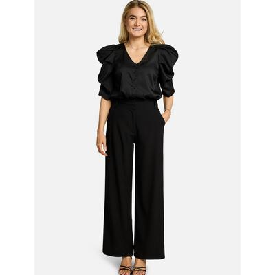Chinohose LIBERTÉ ESSENTIEL "Liberté Essentiel Trouser FREDE", Damen, Gr. M, Normalgrößen, schwarz, Obermaterial: 92% Polyester, 8% Elasthan, Hosen Chinohose
