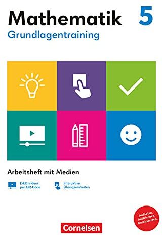 Grundlagentraining Mathematik - Mittlere Schulform - 5. Schuljahr: Arbeitsheft mit Medien - Inkl. Erklärvideos und interaktiven Übungen - Preis vom 11.10.2026 03:10:56 h