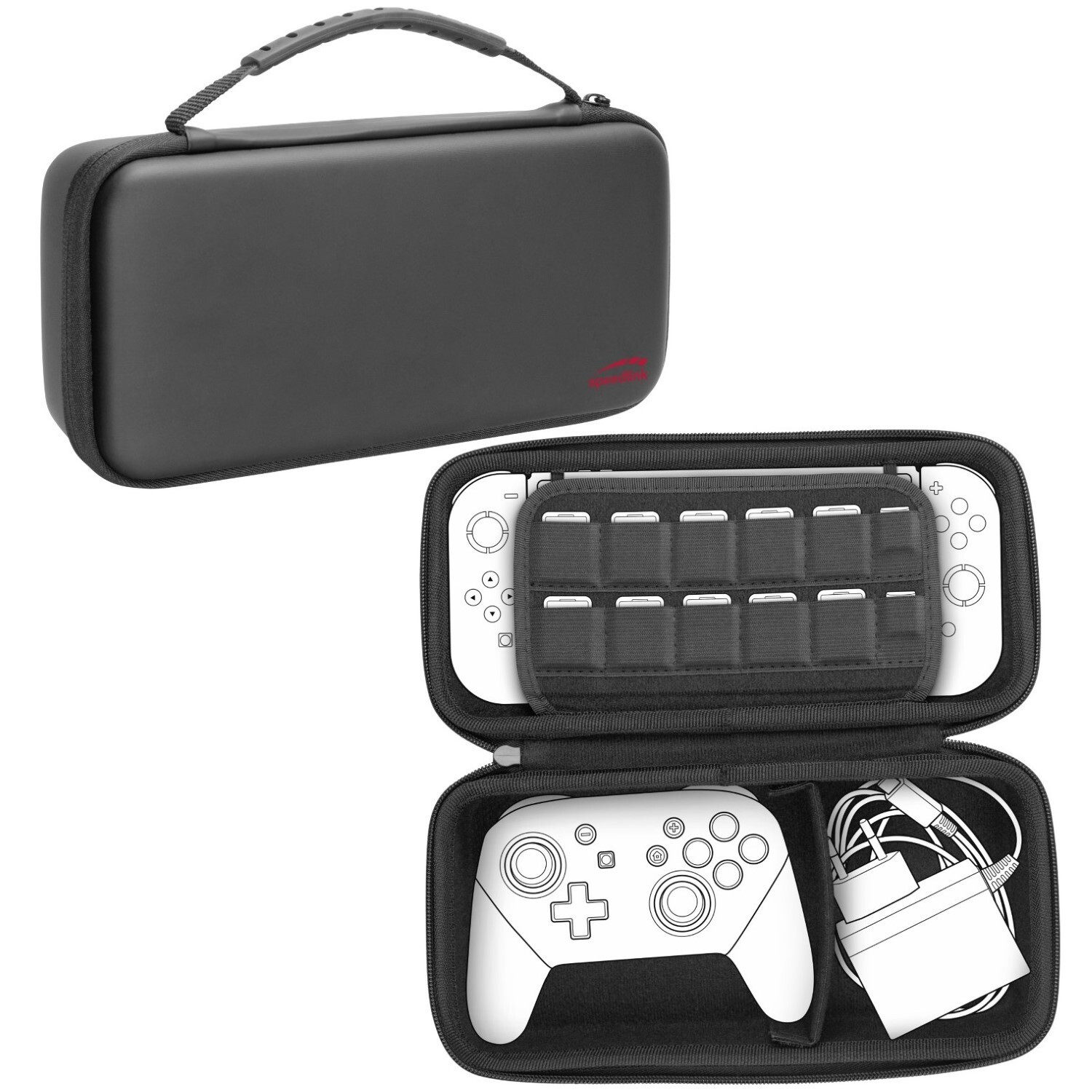 Speedlink CADDY PRO XL tas voor Nintendo Switch, zwart