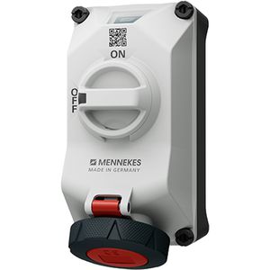 Mennekes CEE-Steckdose DUOi 5612506G, 5-polig, Wandmontage, Aufputz, IP69 wasserdicht, Schalter, 400 V, 16 A