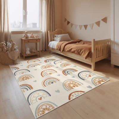 Kinderteppich HANSE HOME "Bowie", bunt (creme multifarben), B:200cm H:10mm L:290cm, Polypropylen, Teppiche, Kinderteppich, Pflegeleicht, Weich, Kinderzimmer, Spielteppich, Spielunterlage