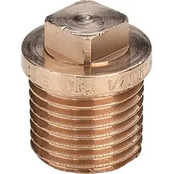 Viega Stopfen 3290 mit Vierkant und Rand in R1/8 Rotguss