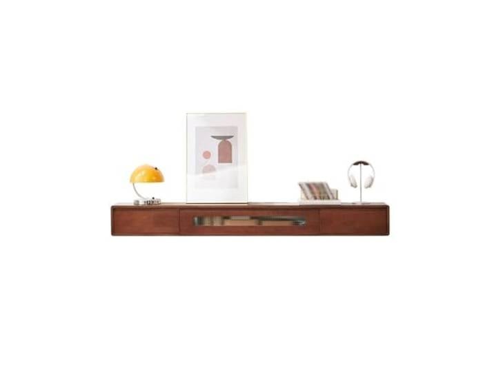 Vfs8dQ5kt Medieneinheit Schwebender TV-Ständer, wandmontierter TV-Schrank, schwebende Regale(Bruin,Mittel)
