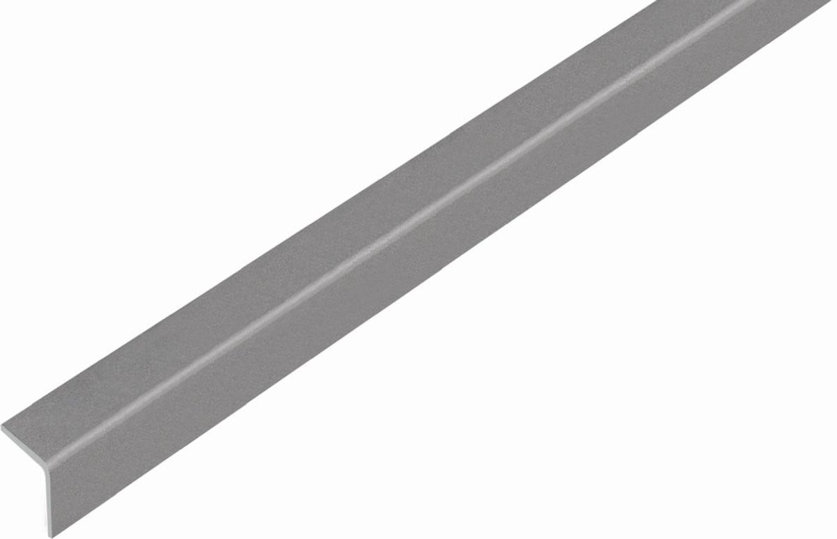Alberts 432928 Hoekprofiel - Zelfklevend - Kunststof - Grijs Metallic - 1000 x 20 x 20 mm