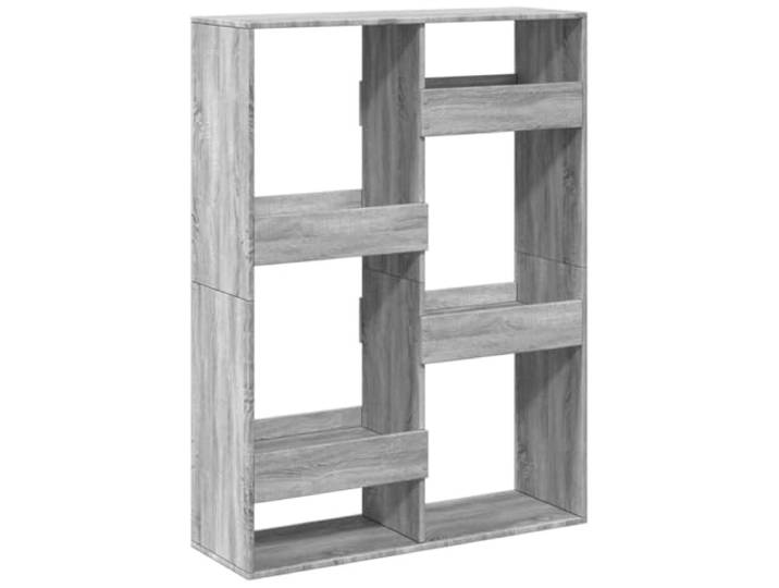 KDVXBCQJH Raumteiler Standregal 6 Fächer Grau Sonoma 100x33x135 cm Flexibler Trennwand-Organiser mit 6 Fächern für Wohnzimmer und Schlafzimmer. Pflegeleichtes Design in Sonoma-Grau Optik.
