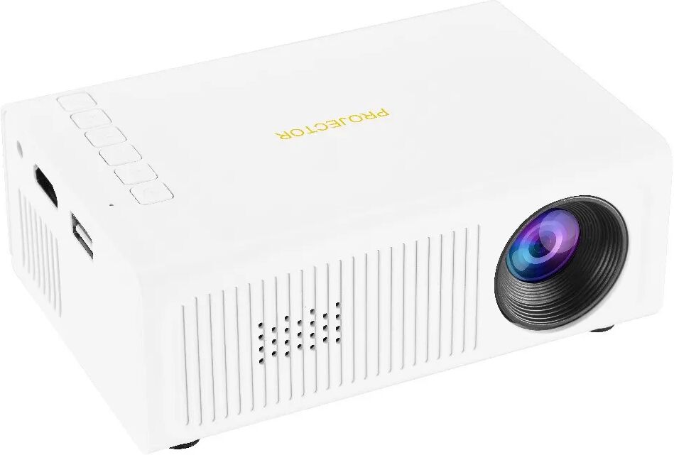 INF Projecteur Portable pour Maison - Profitez de la Prise en Charge 1080P, HDMI, USB, TF & Entrées AV pour un Divertissement Blanc