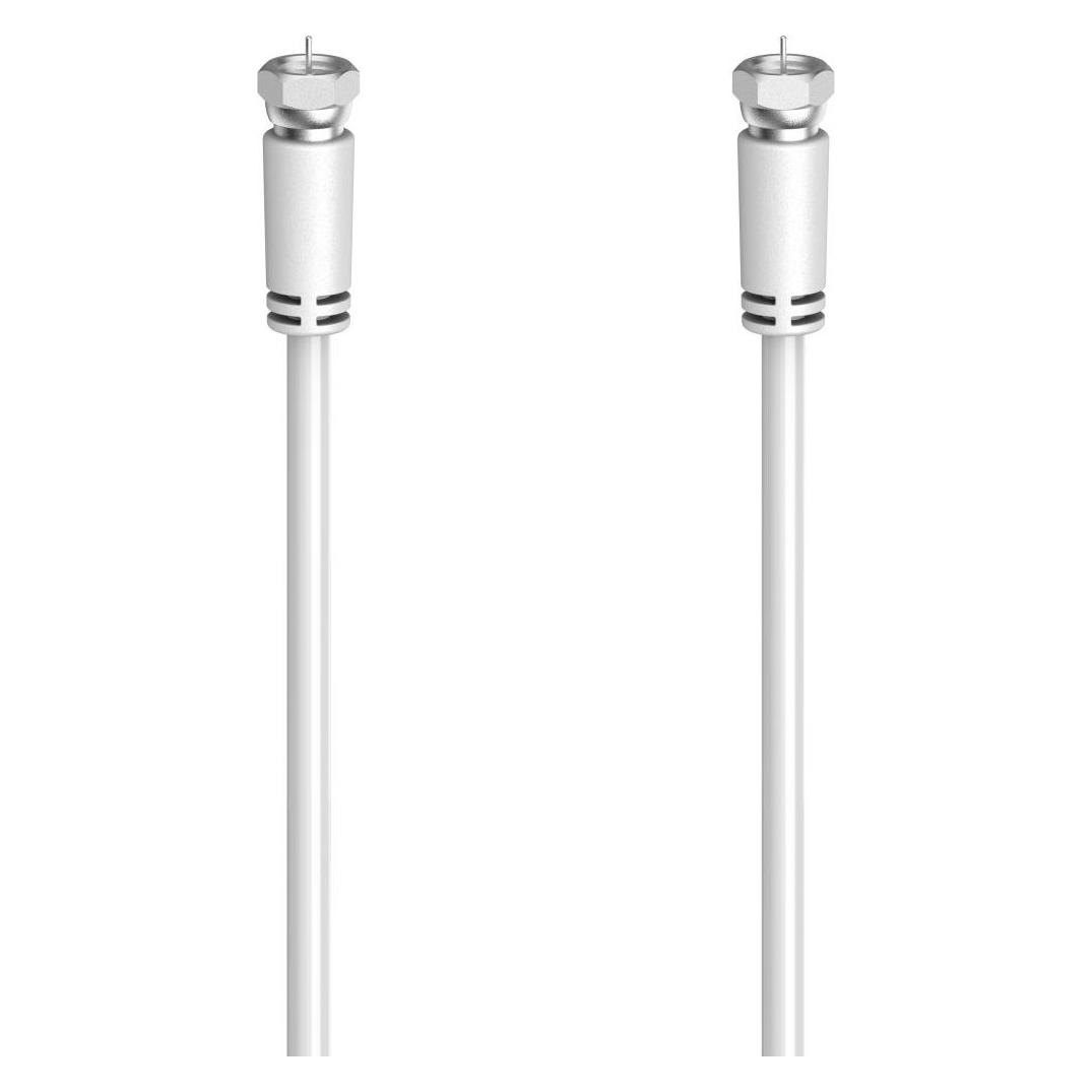 Hama SAT-Anschlusskabel, F-Stecker - F-Stecker, 10,0 m, 90 dB, Weiss (90 dB, Antennenkabel) (00305062)