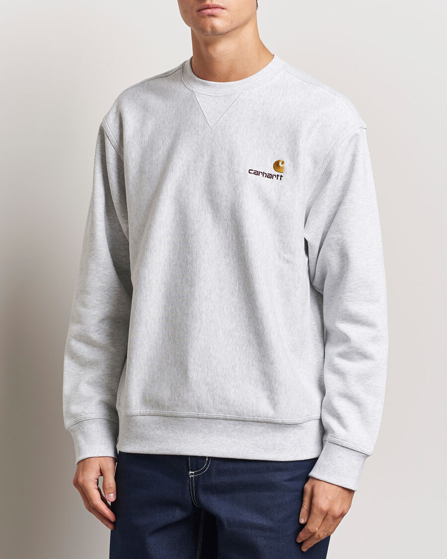 Carhartt WIP American Script Sweatshirt Ash Heather men M Grå