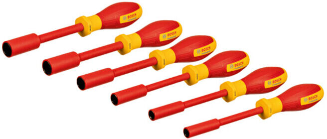 BOSCH Outillage à main Jeu de clés à douille VDE, 6 pcs (1600A02NF3)