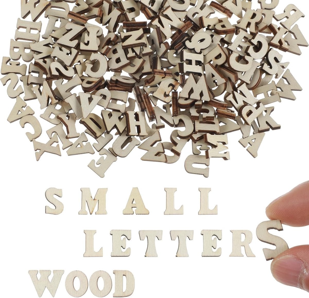 208 stuks houten letters A-Z van 1,46 cm voor knutselprojecten en decoratie