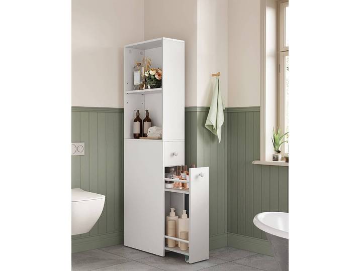 Meuble midi Japune 40 x 134 x 18cm Blanc