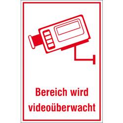 SafetyMarking 51.G5025 Hinweisschild Bereich wird videoüberwacht Aluminium (B x H) 200 mm x 300 mm 1 St.