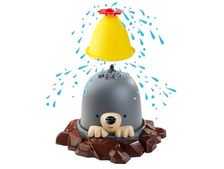 AquaPlay Moli Wasserspielzeug - Maulwurf-Wassersprinkler für Kinder, Wasserfontäne bis zu 4 Meter, witziges Wasserspiel für den Garten ab 2 Jahre, 39 x 39 x 33 cm