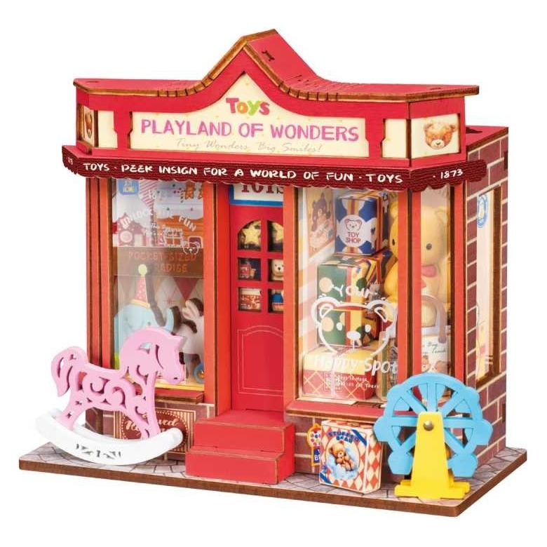 Robotime Bausatz Whimsy Toy Shop Spielzeugladen Holzbausatz 1:32 (DS044)