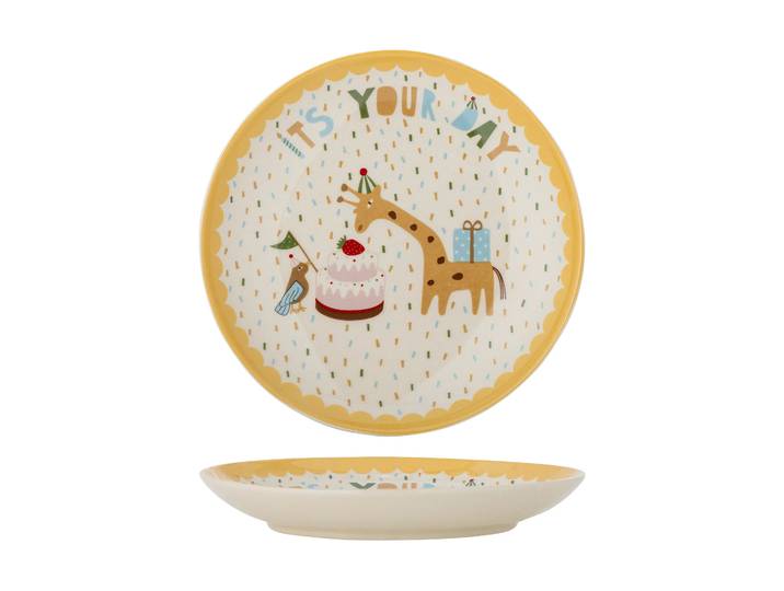 Bloomingville Celebrate bord Ø16 cm Geel
