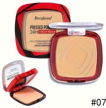 Discount Dollar Deals Matte Full Coverage Pressed Powder Foundation With Puff Applicator Fresh Wear Weightless Finishing Powder Makeup 07