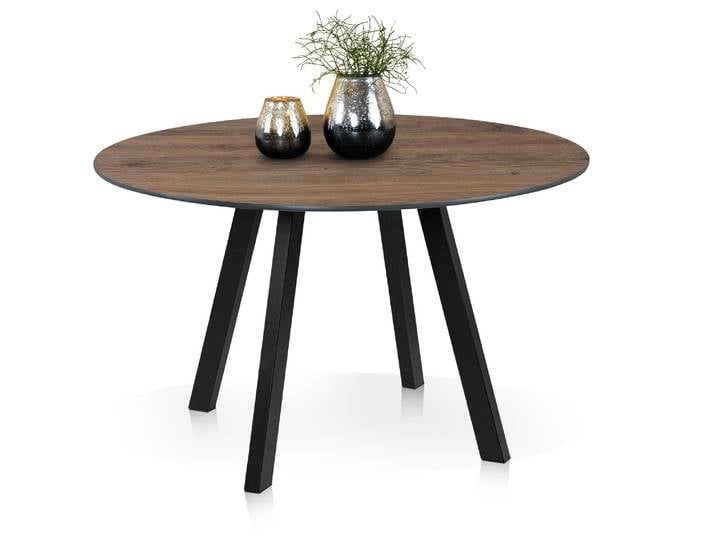 Levent Esstisch rund, Material HPL / Metall, 90 cm