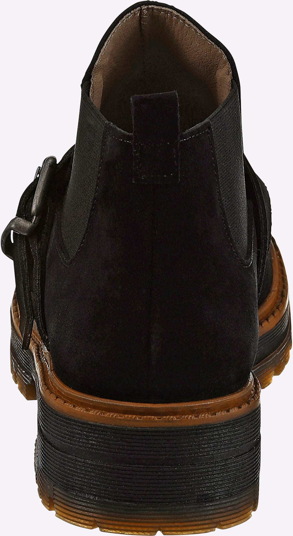Stiefelette HEINE, Damen, Gr. 35, schwarz, Leder, Rindsleder, Veloursleder, Schuhe Stiefelette schwarz 35
