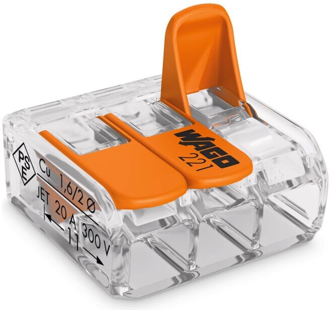 WAGO Compact-Connecteur 3 conducteurs jusqu’à 4 mm² 221-413 (5101552)