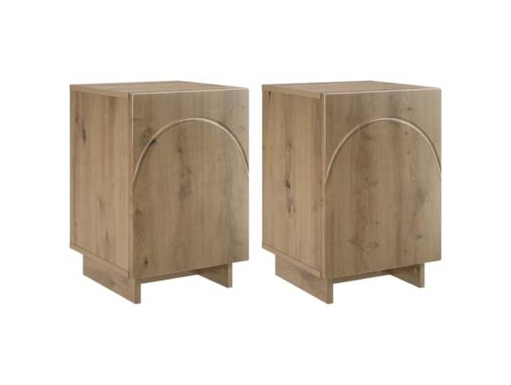 LMTYOENFG Nachttisch 2er Set Artisan-Eiche Schrank 33,5x34,5x50 cm Kompakte Nachtkommode fürs Schlafzimmer mit Drehtür und flexibler Innenaufteilung für strukturierte Ablage.