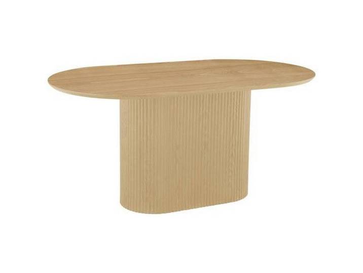 Mid.you Esstisch, Eiche, Holz, Eiche, furniert, rechteckig, Säule, 160x75x90 cm, Esszimmer, Tische, Esstische