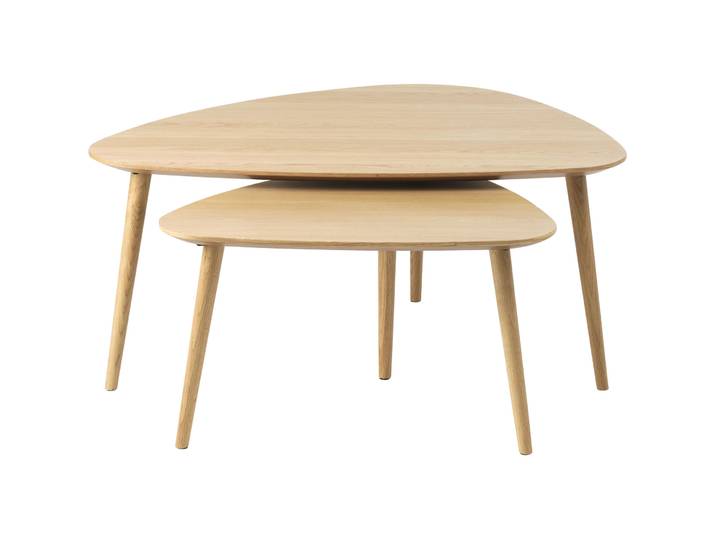 Beistelltisch 2er-Set Arde eiche Holz B 70 T 45 cm - Material: Holzwerkstoff - Beistelltisch 2er-Set