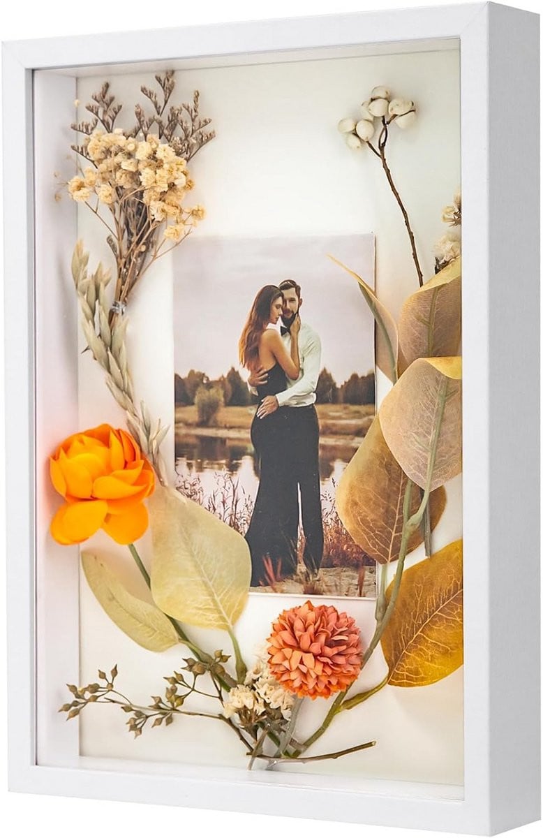 Wit Fotolijst A4 Schaduwbox 3D Lijst voor Decoratie en Objecten