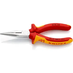 Knipex, Zange, Flachrundzange mit Schneide (160 mm)