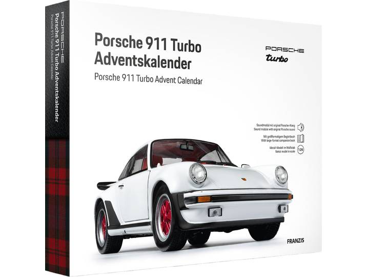 Porsche 911 Turbo Adventskalender, Massstab 1:24, weiss
