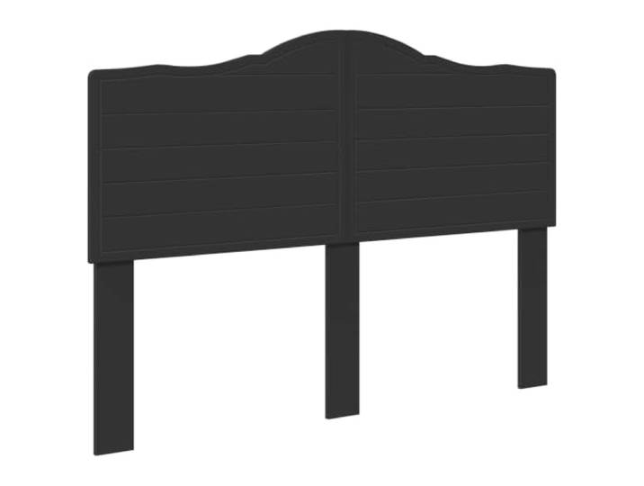 Makastle Kopfteil Schwarz Holzwerkstoff 153x100 cm Eichen-Optik