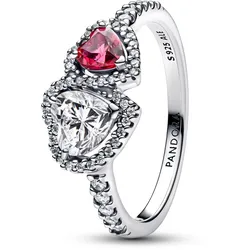 Pandora 193662C01 Damen Silber-Ring Halo Herzen, 60/19,1
