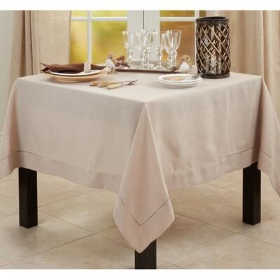 Saro Lifestyle Classic Hemstitch Border Tablecloth
