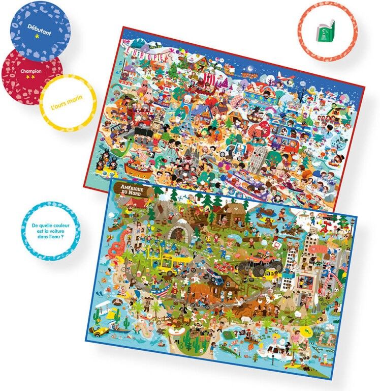 Mon jeu de cherche et trouve géant Autour du monde - Auzou