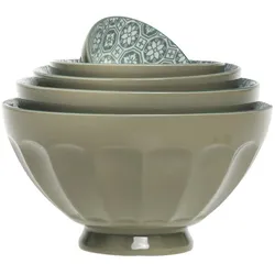 Chic Antique Ares Latteschüssel mit Muster im Set, Höhe 9, ∅ 15,5 cm, taupe