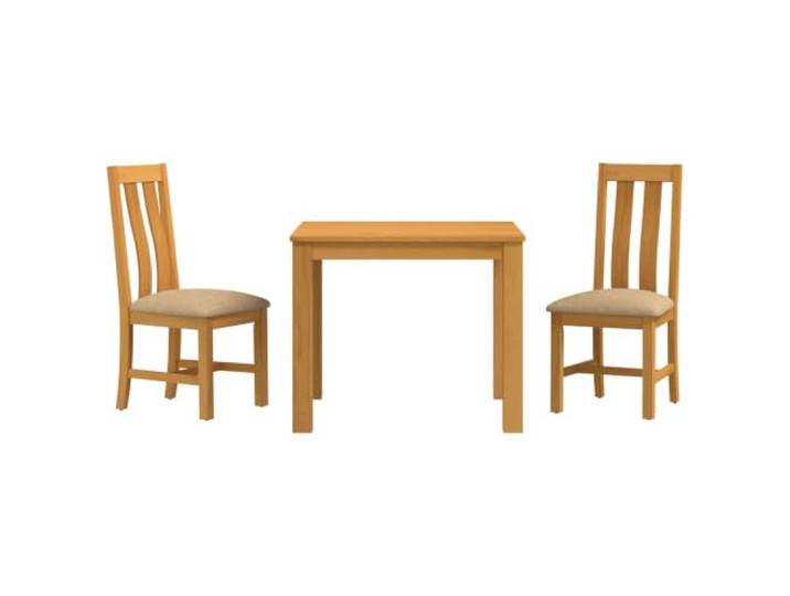 PUGYNBK Esstisch-Set, 3-teilig, Beige, massive Eiche Schaumstoffkissen, quadratische Beine, einfache Montage, moderner Stil, einfache Pflege