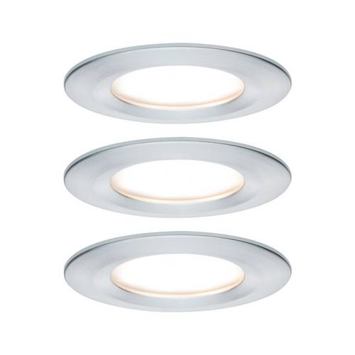 Paulmann Nova Bad-Einbauleuchte 3er Set LED LED 18W IP44 Aluminium (gedreht)