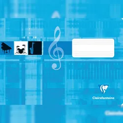 Clairefontaine 25x Notenheft Clairefontaine, DIN A5 quer, 8 Blatt, 90g, Notenlinien - 31514C