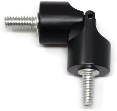 Urbanest 3/4 inch Adjustable Corner Curtain Rod Connector Hinged Elbow for Corner Window