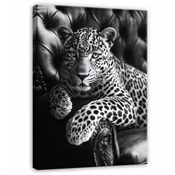 LEINWAND BILDER Tiger Tiere Schwarz Weiß Modern 100x70