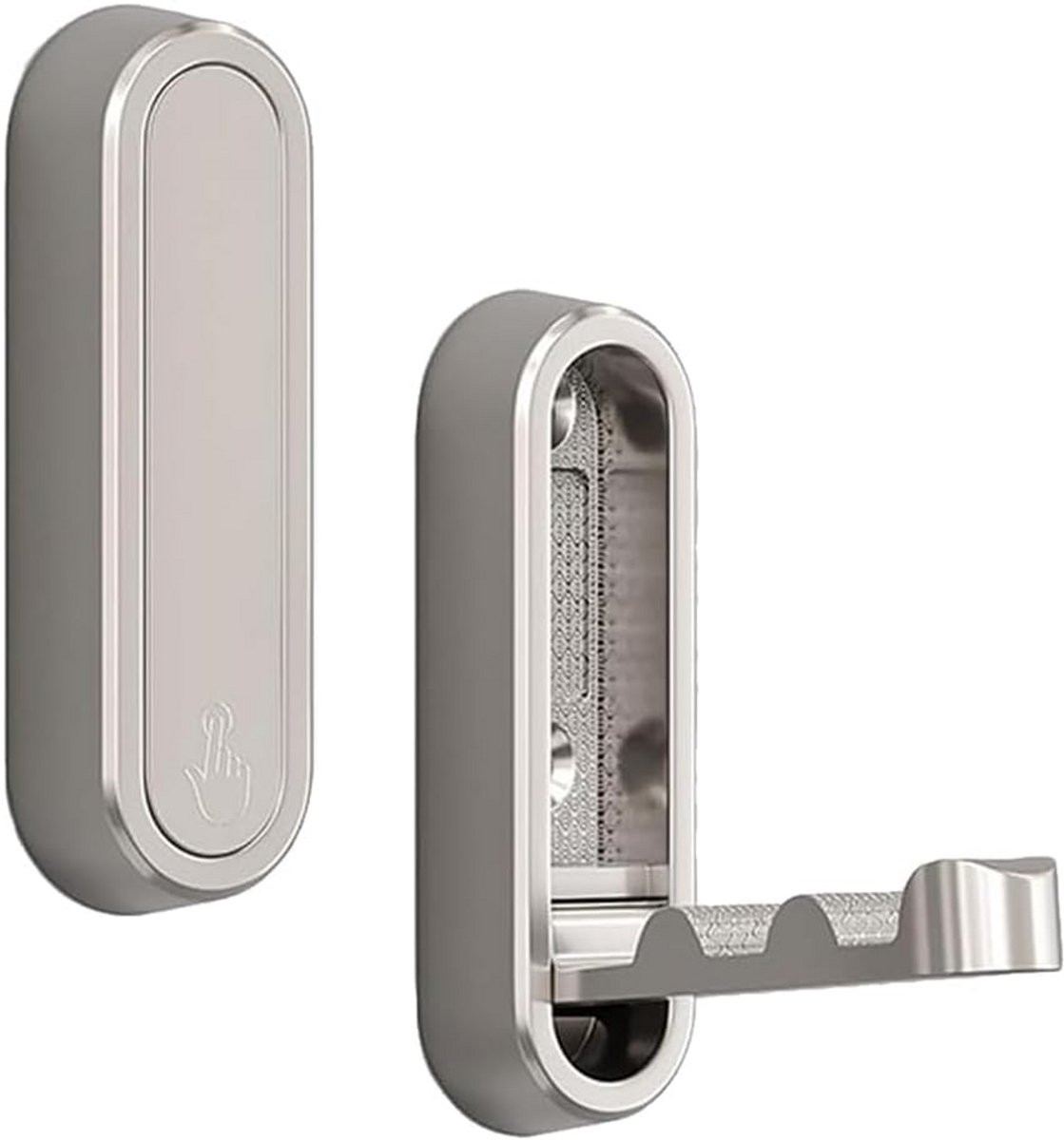 Inklapbare Wandhaken Zilver - Multifunctionele Garderobehaken voor Handdoeken en Kleding