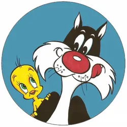 Essbares Papier „Looney Tunes – Sylvester und Tweety“, 19,5 cm