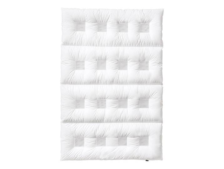 Daunenbettdecke Warm 260 x 240cm Weiß Baumwollstoff