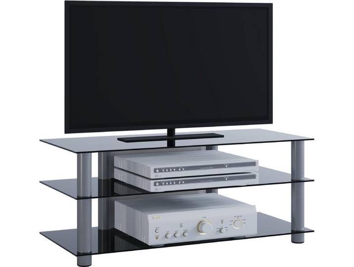 TV meubel dressoir TV meubel TV plank aluminium glazen tafel Zumbo