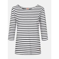 Armor Lux Damen Streifenshirt Guérande 3/4-Arm Weiß Blau