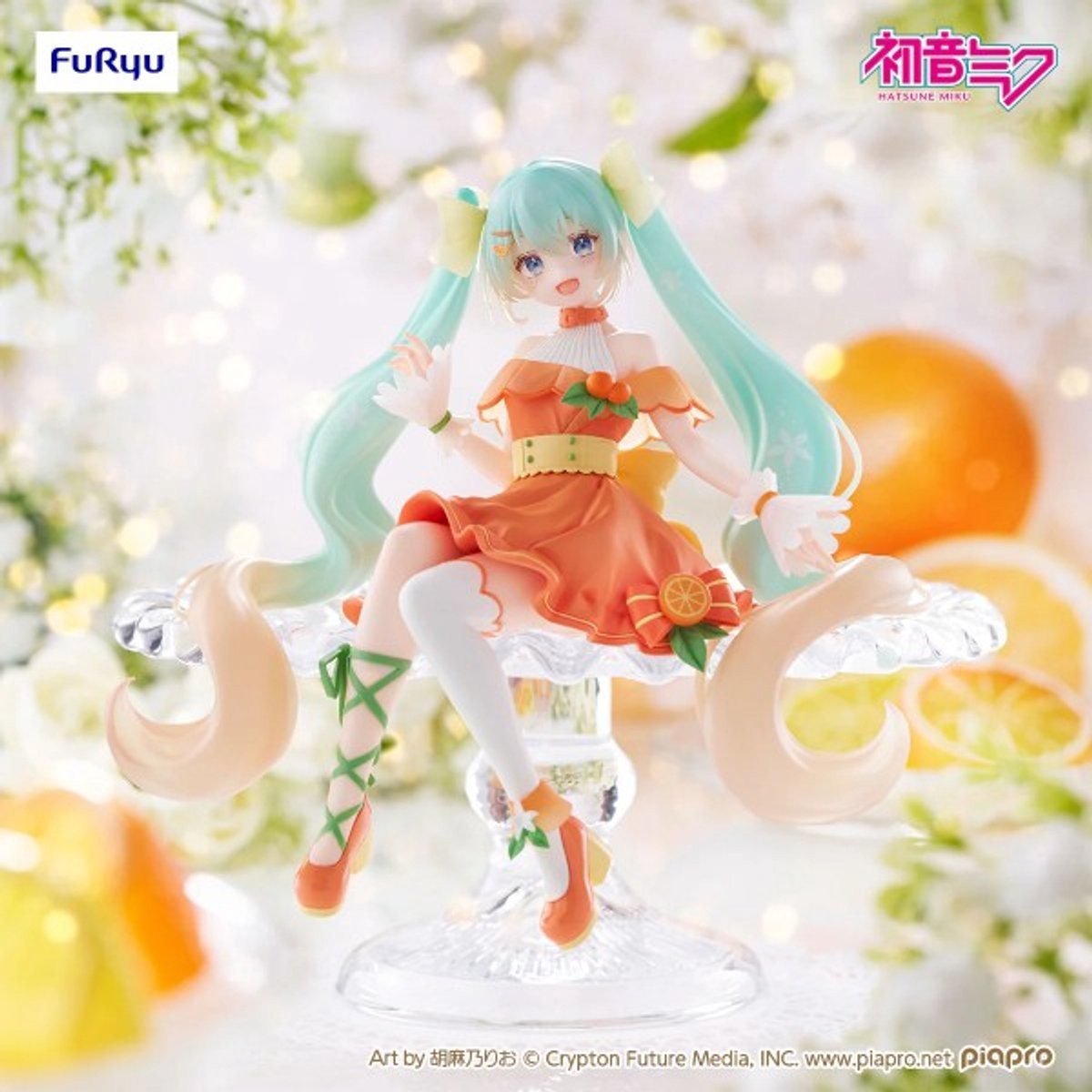 Furyu Hatsune Miku Noodle Stopper PVC Statue Citrus Ver. 14 cm