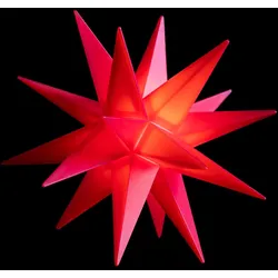 Baby-Sternenkette 18 Zacker rot 8 cm 9 Sterne Trafo innen u. aussen