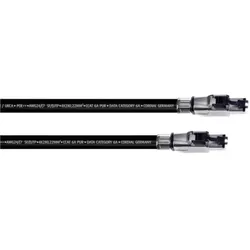 Cordial 15613 RJ45 Netzwerkkabel, Patchkabel CAT 6a SF/UTP 10.00 m Schwarz PUR-M (SF/UTP, CAT6a, 10 m), Netzwerkkabel