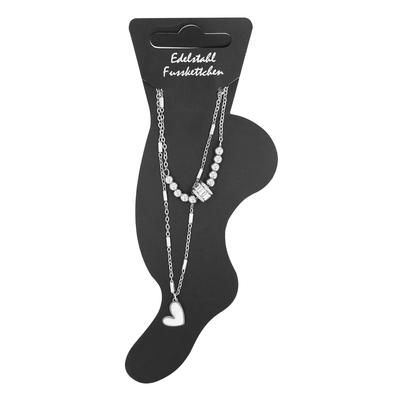 Kettenanhänger ADELIA´S "Anhänger – Herzanhänger aus Edelstahl mit Perlmutt", silber, Schmuckanhänger, Damen, Edelstahl, Kettenanhänger, Ideal als Geschenk zum Geburtstag