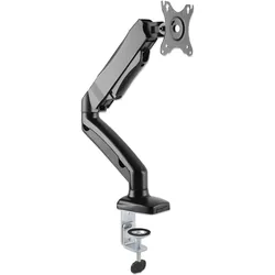 Manhattan Halterung 1 Monitor Gasdruck Aluminium 17-32 Zoll (Tisch, 32", 9 kg), Monitor Halterung, Schwarz